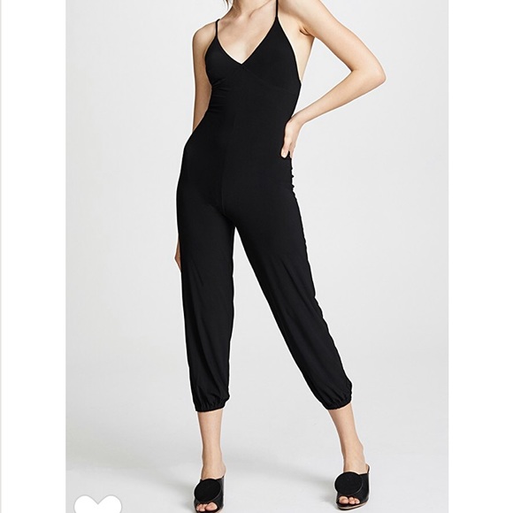 KAMALIKULTURE by Norma Kamali Womens Slip Jog Jumpsuit